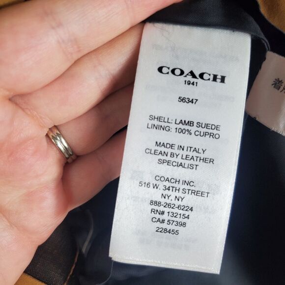Coach 1941 Lamb Suede Studded Runway Collection A-Line Skirt Women's Size 4 - Picture 8 of 10